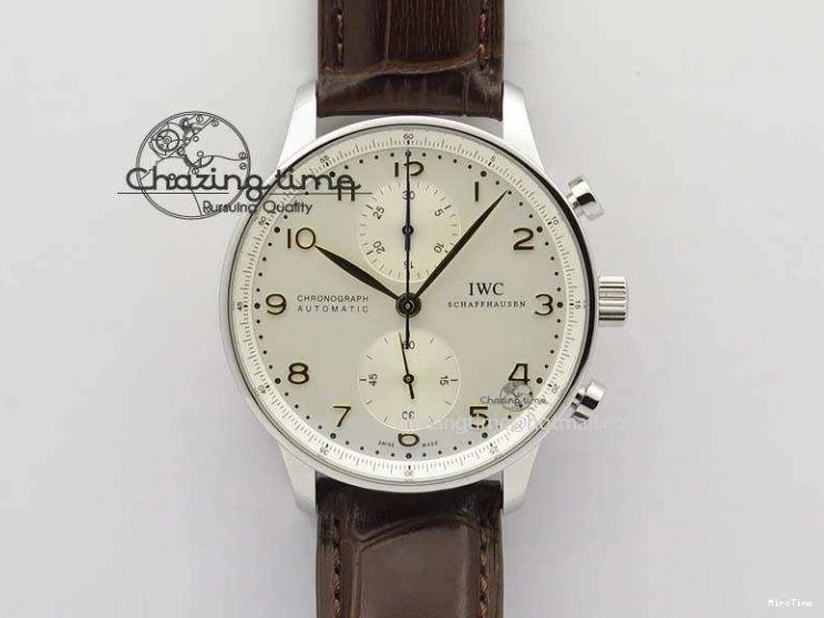 MIROTIME 0417 Sustainable Portuguese IW545408 White Dial ZF 1:1 Best Edition On Dark Blue Leather Strap 7335